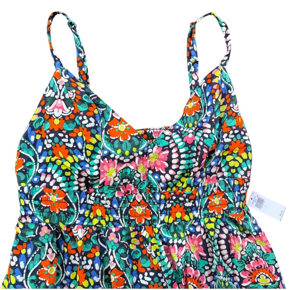 Old Navy Floral Paisley Midi Sundress Multicolor Smocked Sleeveless NWT Size L - Picture 3 of 10